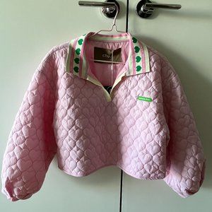 Chuu Light Pink Quilted Women's Puffer Jacket